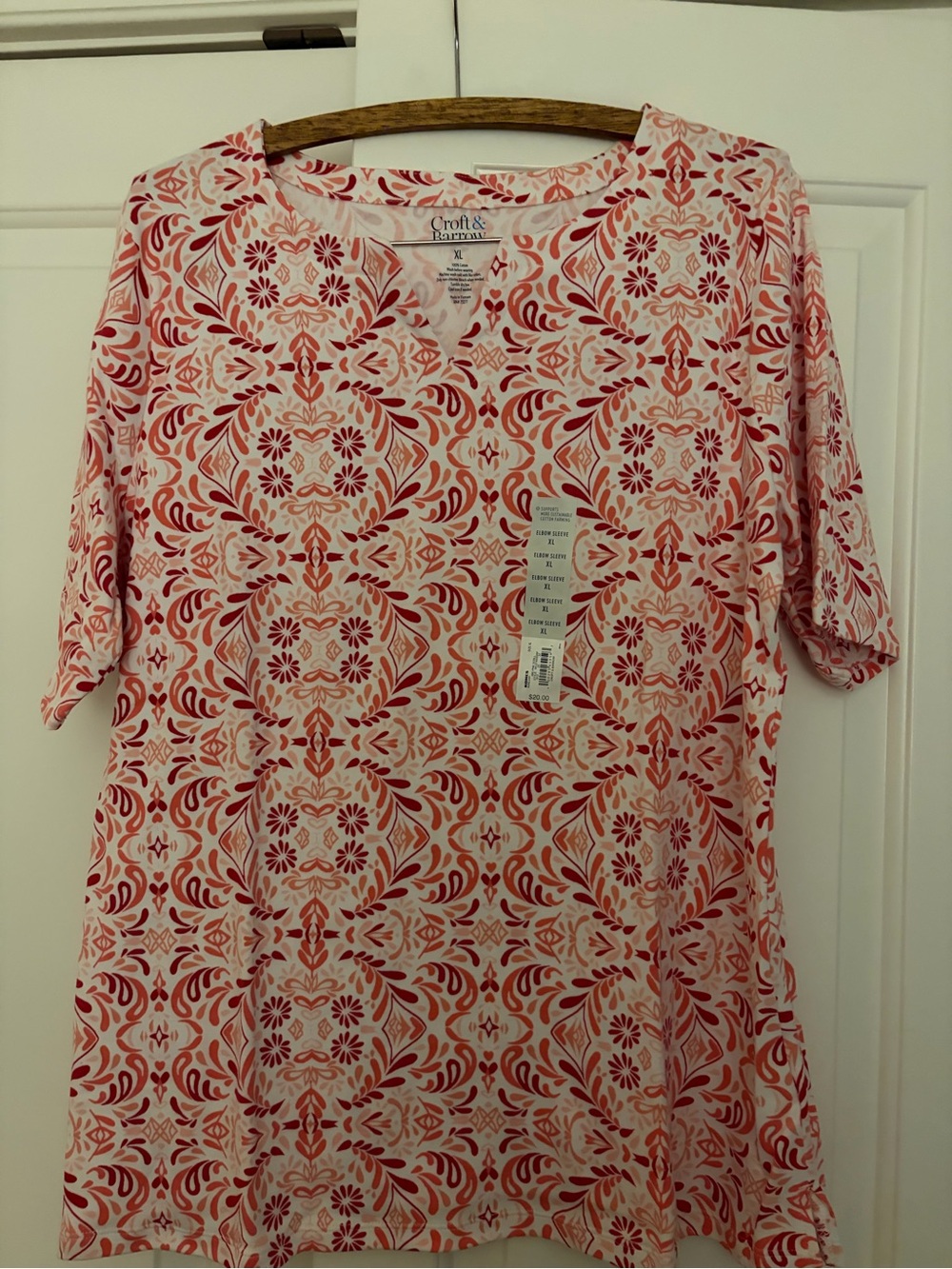 croft & barrow  Short-Sleeve Top NWT size XL